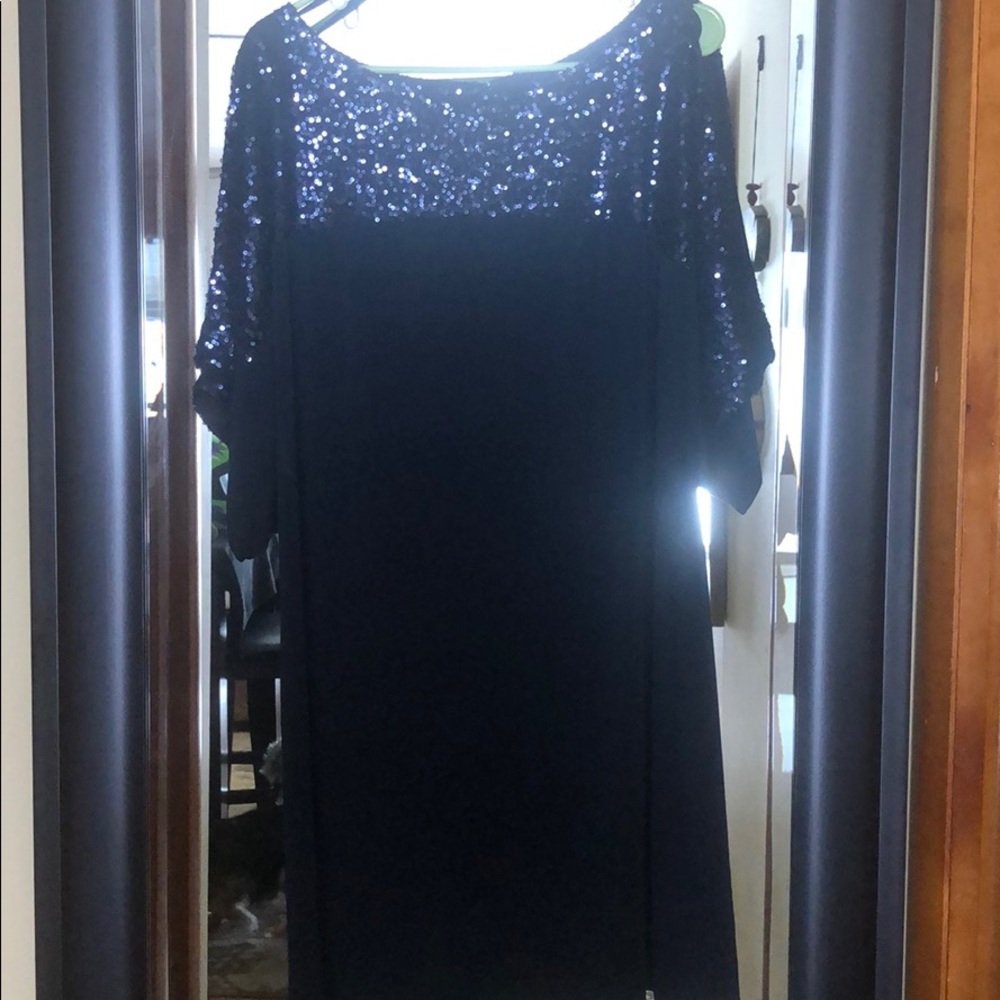 **Host Pick**Jackie Jon sequin dress w slit open arms. Size 14